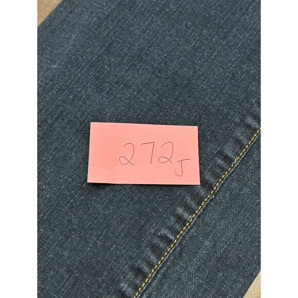 NYDJ Marilyn Straight Denim Jeans Blue Sz 12 Mid Rise Dark Wash Denim Cotton - Picture 9 of 10